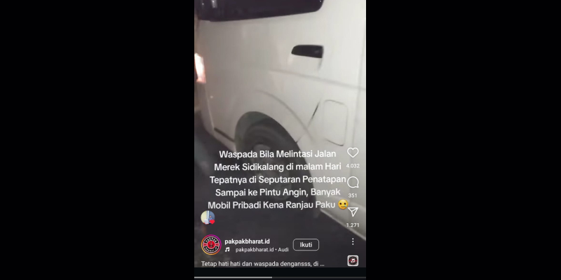 Pemudik Keluhkan ‘Ranjau Paku’ di Jalur Merek-Sidikkalang, Sumatera Utara