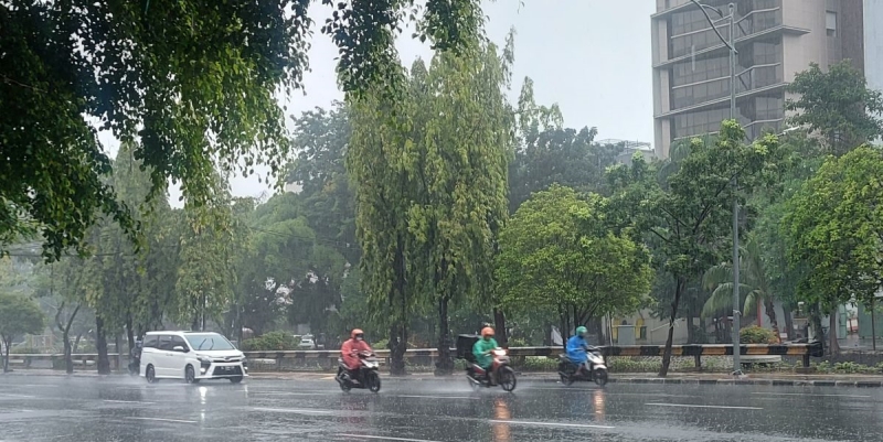 Jakarta Berpeluang Hujan Ringan, Suhu 31 Derajat Celsius