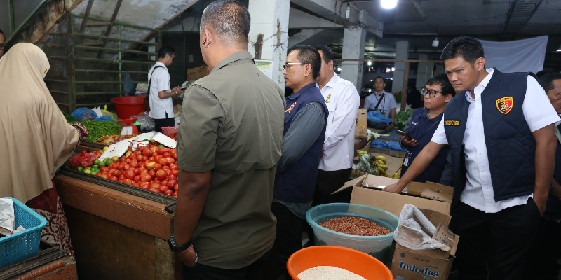 Tim Satgas Pangan Sidak Pasar di Kota Medan