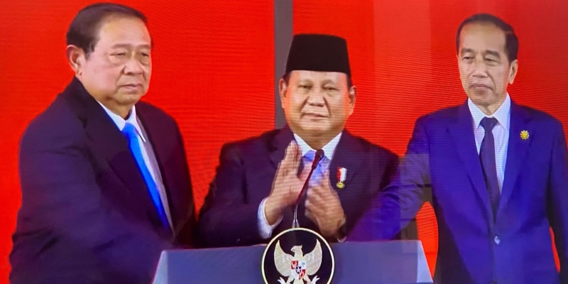 Momen Prabowo, Jokowi, dan SBY Tekan Tombol Peresmian Danantara