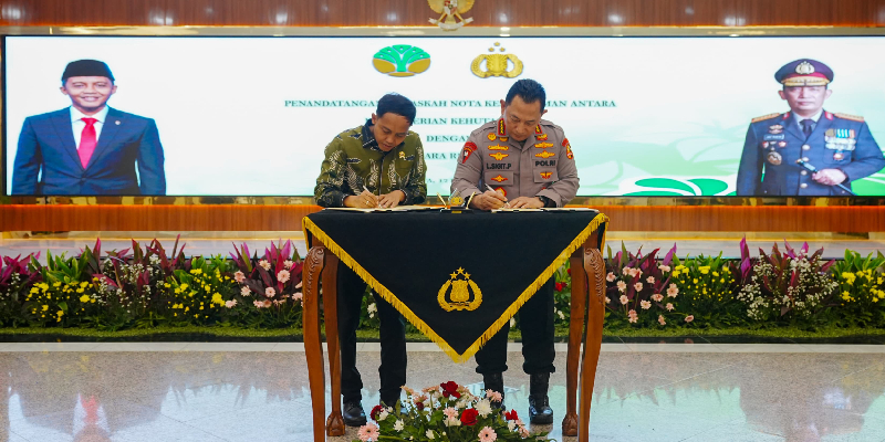 Kapolri dan Menhut Perpanjang Kerja Sama Perlindungan Kawasan Hutan