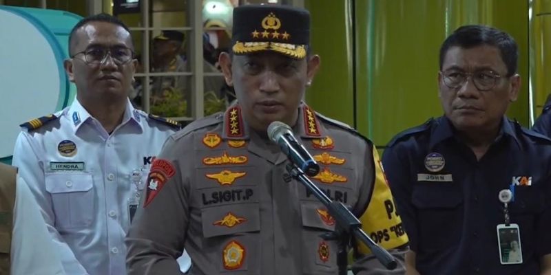 Kapolri: Belum Ada Tindak Kriminal di Stasiun Gambir Selama Musim Mudik Lebaran