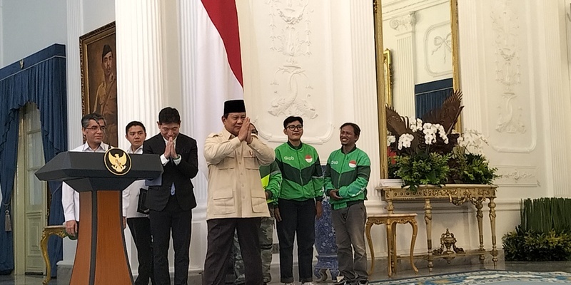 Prabowo: Pengemudi dan Kurir Online Aktif Bakal Dapat Bonus Hari Raya