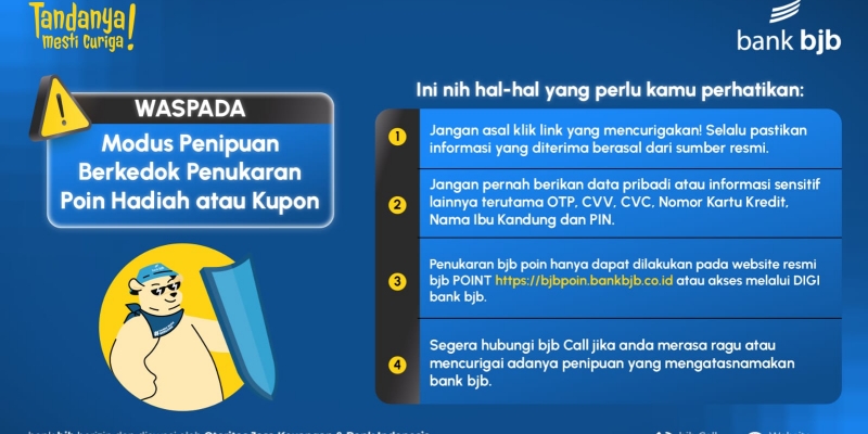 Waspada Penipuan Mengatasnamakan bank bjb
