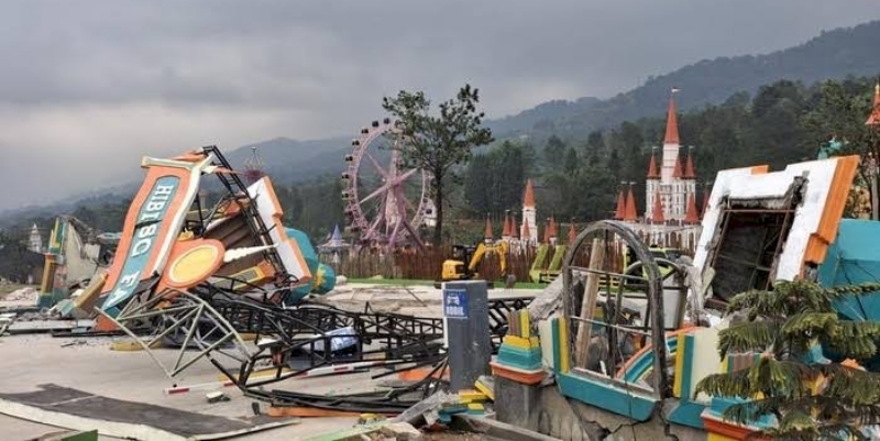 Pembongkaran Hibisc Puncak Bogor Butuh Waktu 2 Bulan