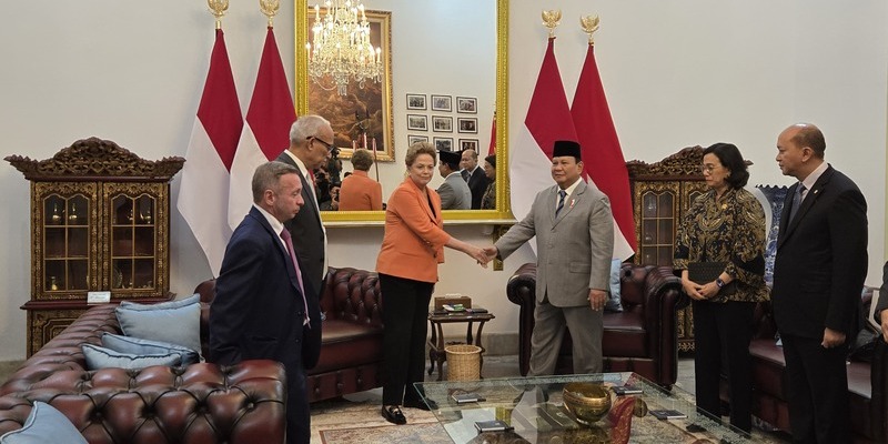 Prabowo Terima Kunjungan Eks Presiden Dilma Rousseff di Istana