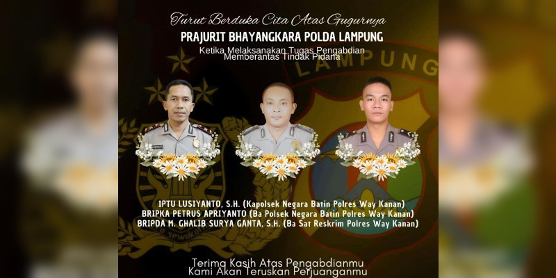 Mabes Polri Bakal Usut Tuntas Penembakan Tiga Personel di Way Kanan