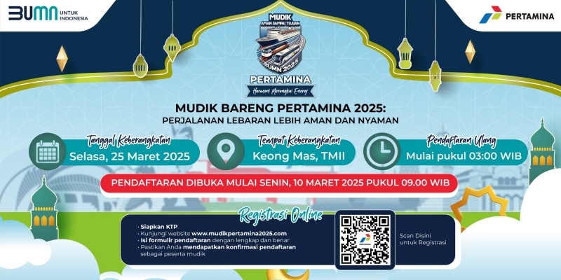 Pertamina Buka Program Mudik Gratis 2025, Catat Tanggalnya<i>!</i>