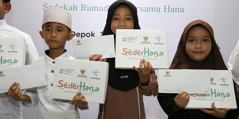 Gandeng Hana Bank, Baznas Beri Santunan Ramadan untuk Anak Yatim di Depok