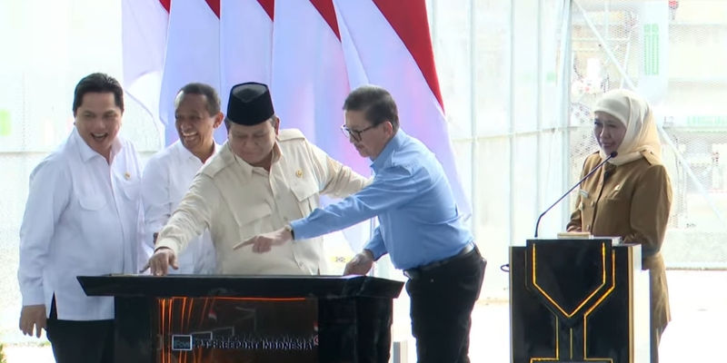 Resmikan Pabrik Emas Freeport di Gresik, Prabowo: Ini Terbesar di Dunia