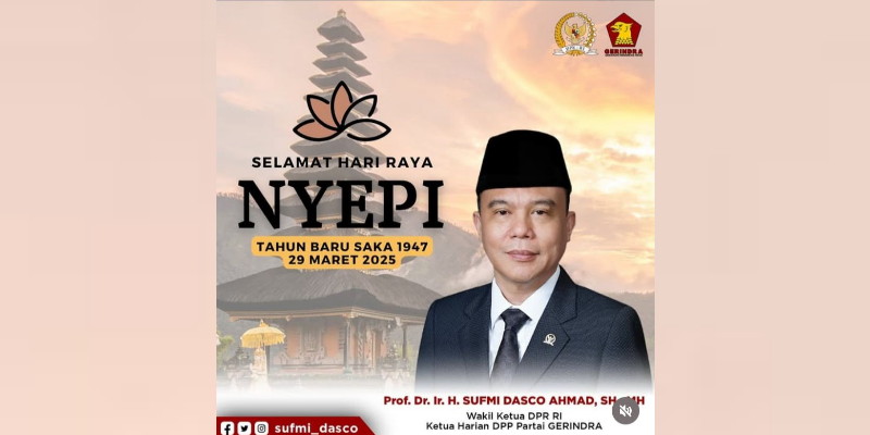 Pimpinan DPR RI: Selamat Hari Raya Nyepi 2025 dan Tahun Saka 1947