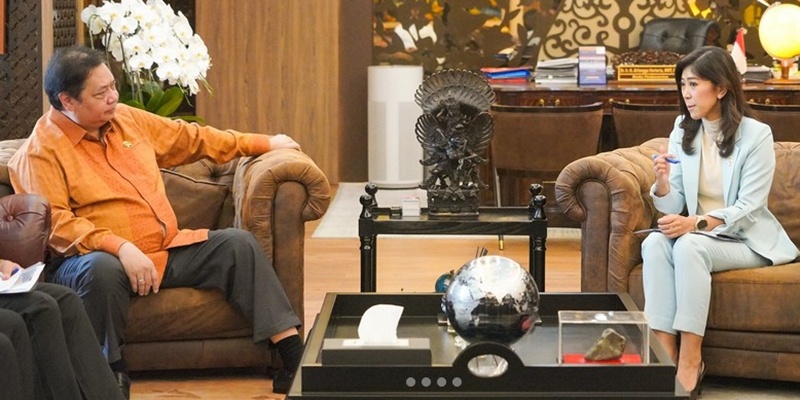 Airlangga dan Meutya Hafid Bahas Pembangunan Pusat Data Nasional
