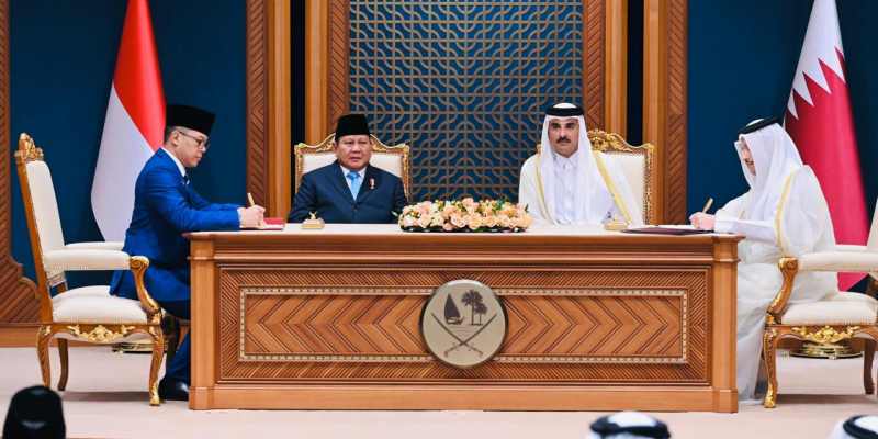 Perdalam Hubungan Bilateral, Indonesia-Qatar Teken MoU Dialog Strategis
