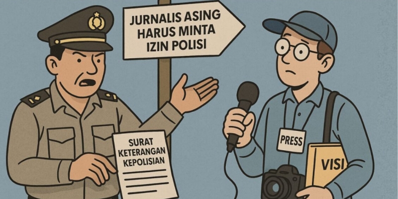 Polisi Awasi Jurnalis Asing
