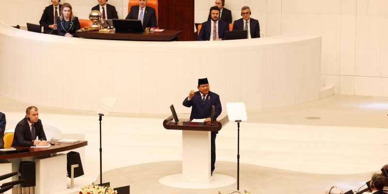 Di Parlemen Turki, Prabowo Sindir Negara-Negara yang Acuh pada Nasib Gaza