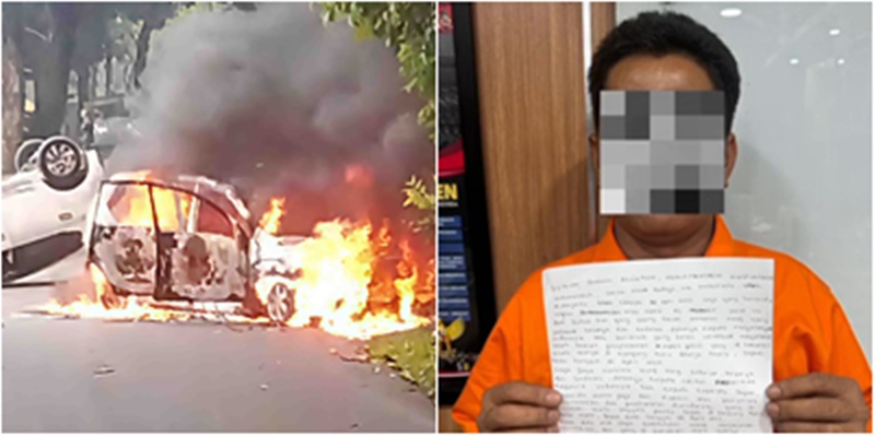 Pembakar Mobil Polisi di Depok Sampaikan Permohonan Maaf