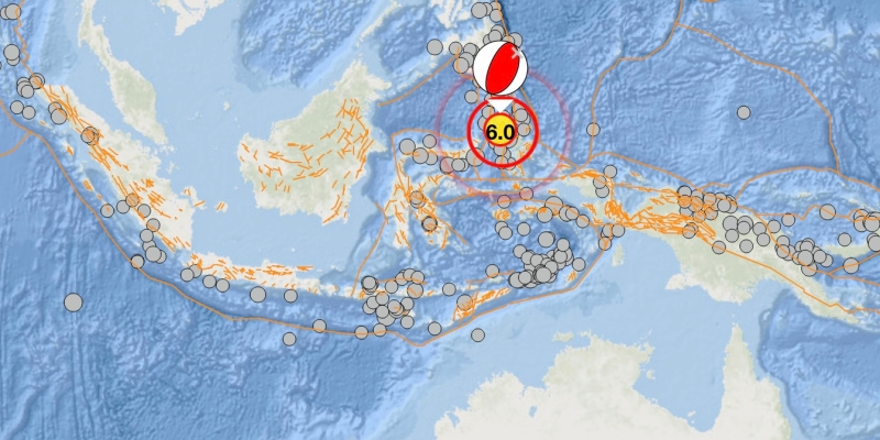 Ternate Diguncang Gempa Beruntun Magnitudo 6,0 dan 4,9
