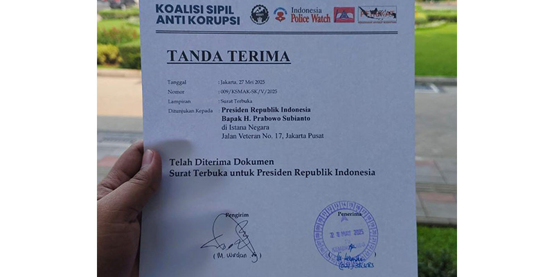 Koalisi Sipil Masyarakat Antikorupsi Ngadu ke Prabowo