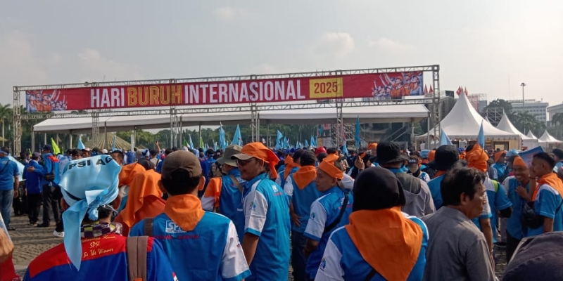 Suasana May Day di Monas/RMOL