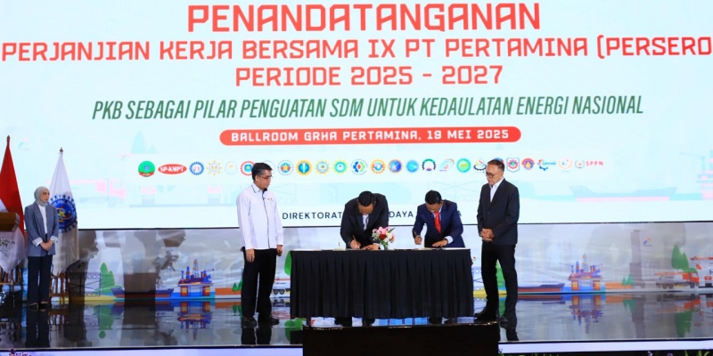Disaksikan Menaker, Pertamina dan Serikat Pekerja Teken Kerja Sama