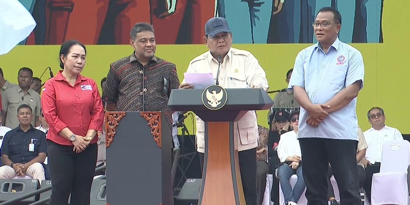 Prabowo Cerita Pilpres di May Day: Gila Gue Kalah, Elo Ketawa Lagi