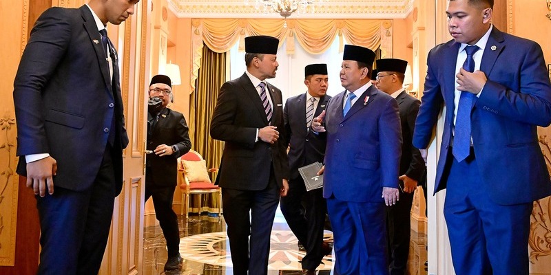 Prabowo Dijemput Langsung Putra Mahkota Menuju Istana Nurul Iman Brunei