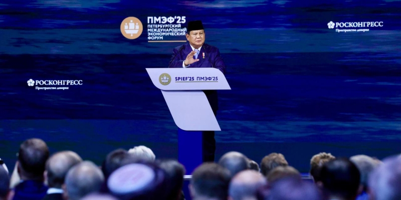 Di Forum SPIEF Rusia, Prabowo Serukan Perdamaian dan Dialog