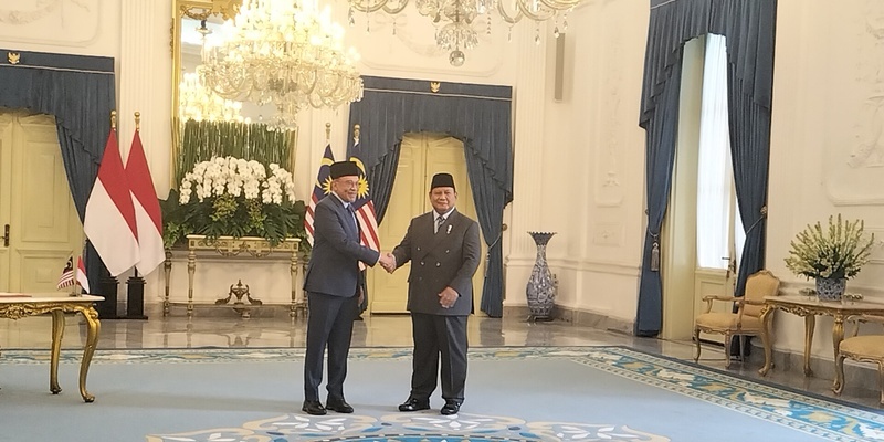 Prabowo Gelar Pertemuan Empat Mata dengan PM Malaysia