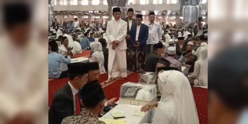 100 Pasangan Calon Pengantin Penuhi Istiqlal untuk Nikah Massal
