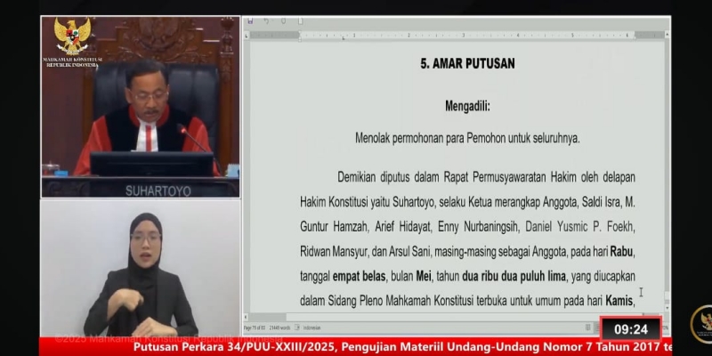 MK Tolak Gugatan Norma UU Pemilu soal Independensi DKPP