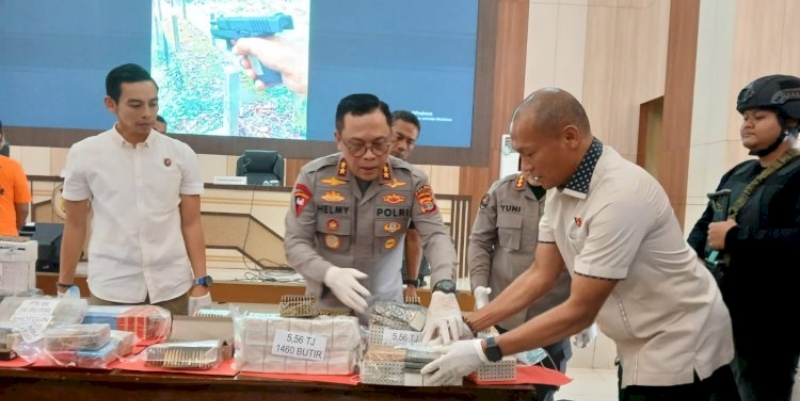 Polisi Amankan Ribuan Amunisi dan Senpi Produksi Bandar Lampung