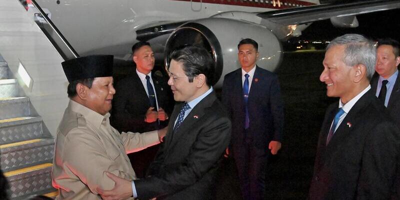 PM Wong Sambut Kedatangan Prabowo di Singapura