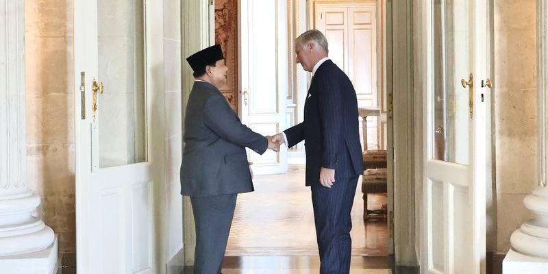 Prabowo Gelar Pertemuan Tertutup dengan Raja Belgia di Istana Laeken