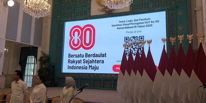 Presiden Prabowo Subianto meluncurkan logo dan tema HUT ke-80 RI di Istana Negara, Jakarta pada Rabu, 23 Juli 2025/RMOL
