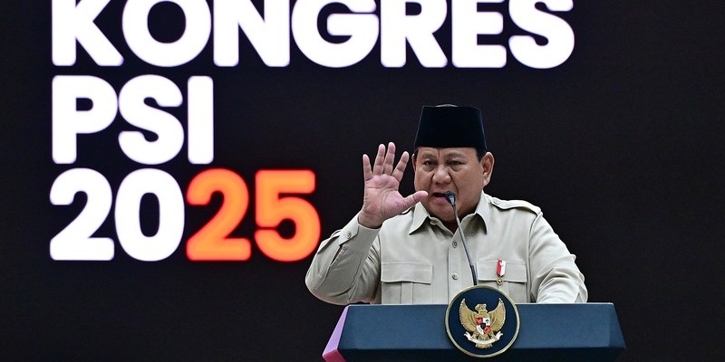 Prabowo Pakai Istilah Serakahnomics, Sindir Elite Rakus di Kongres PSI