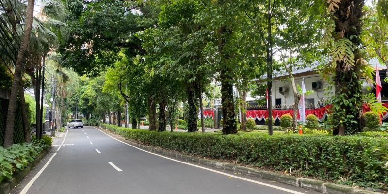 Situasi Komplek Rumah Dinas Menteri Terpantau Kondusif