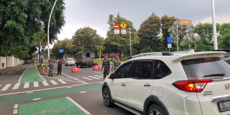 Jalur Tugu Tani ke Mako Brimob Kwitang Masih Ditutup