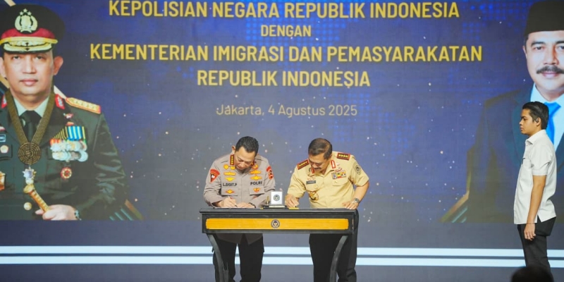 Hadapi Tantangan Global, Kapolri dan Menteri Imipas Teken MoU