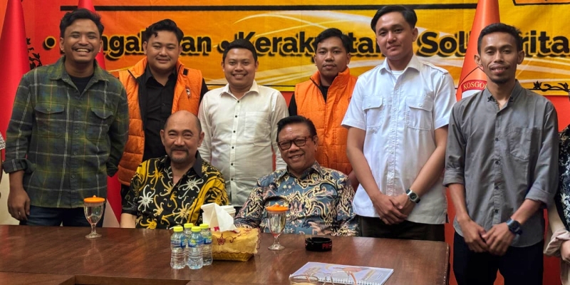 Pimpin HIMA Kosgoro 1957, Jihan Abdullah Bertandang Temui Agung Laksono