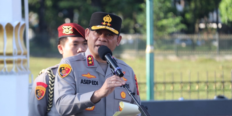Kapolda Metro Jaya Irjen Asep Edi Suheri saat gelar pasukan pengamanan demonstrasi di Gedung DPR-MPR, Jakarta Pusat pada Kamis, 28 Agustus 2025 (Foto: Humas Polda Metro Jaya)