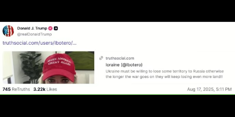 Trump Repost Unggahan Soal Ukraina Harus Melepas Wilayah untuk Rusia