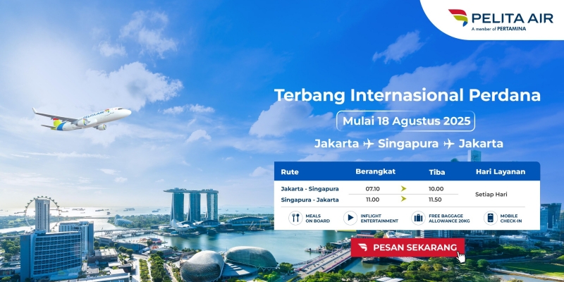 Pelita Air Segera Buka Rute Internasional Perdana