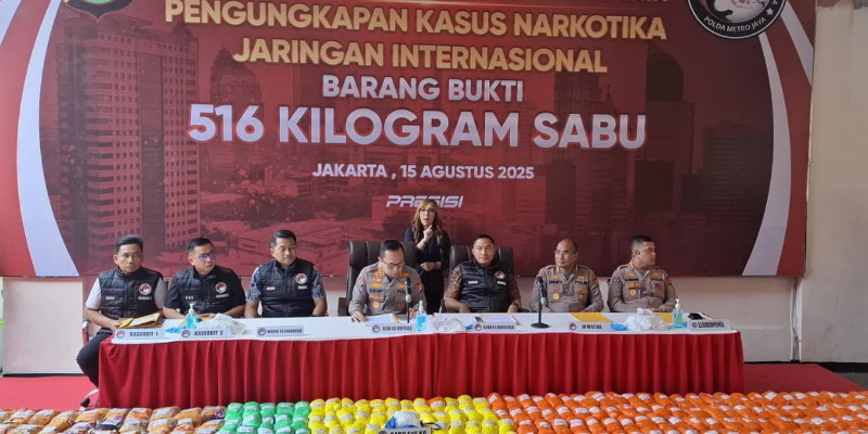 DPR Apresiasi Polda Metro Jaya yang Bongkar Sindikat Narkoba 516 Kg Sabu