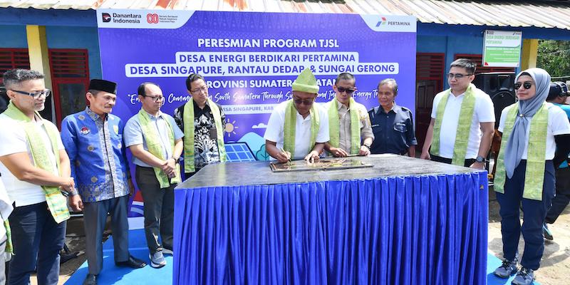 Tiga Desa Energi Berdikari Diresmikan Pertamina di Sumsel