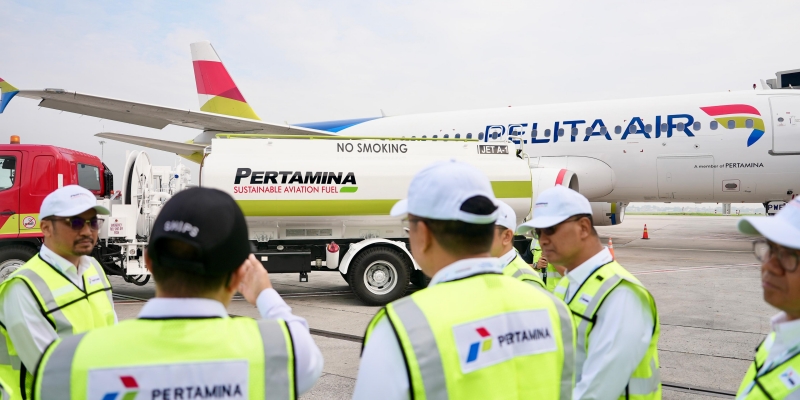 Pertamina Luncurkan Penerbangan Perdana Pelita Air Pakai Avtur Minyak Jelantah