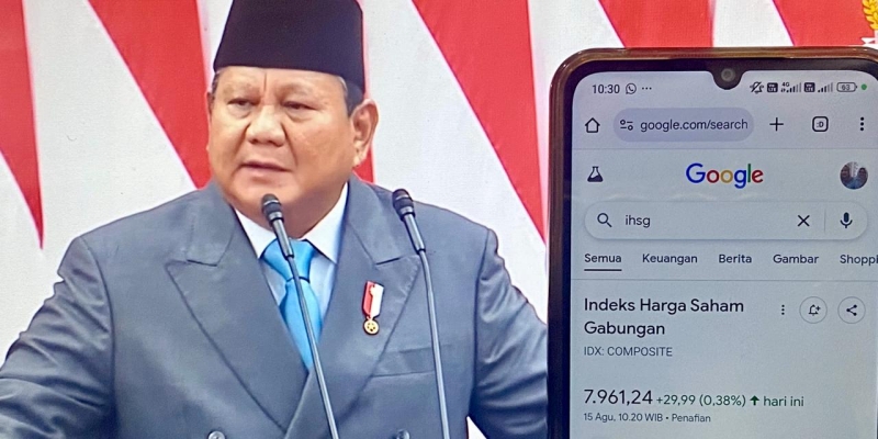 IHSG Tembus Rekor Tertinggi 8.000 Saat Prabowo Pidato Kenegaraan