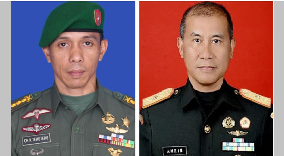 Christian Tehuteru Jabat Pangdam Kasuari, Amrin Ibrahim Pangdam Cenderawasih