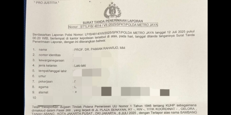 Paiman Laporkan Beathor atas Dugaan Pemerasan