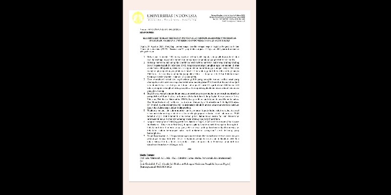 UI Minta Maaf Usai Undang Akademikus Pro-Zionis