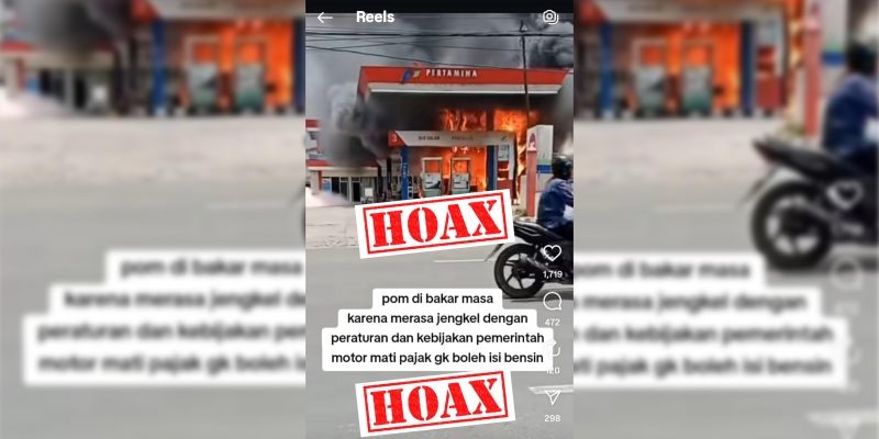 Hoax, Kebakaran SPBU Pertamina dan Pembatasan BBM